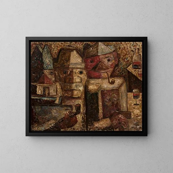 La Buvette - Tadeusz Makowski — gerahmtes Bild an der Wand