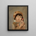 Kleine Mädchen mit Puppe - Tadeusz Makowski — gerahmtes Bild an der Wand