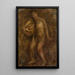 Giovane ragazza nuda con un cesto di mele - Tadeusz Makowski — quadro incorniciato alla parete