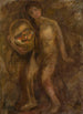 Giovane ragazza nuda con un cesto di mele - Tadeusz Makowski — vista dell’opera