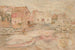Landschaft Bretagne mit einem sitzenden Mann - Tadeusz Makowski — Ansicht des Kunstwerks