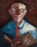 Portrait eines Mannes mit Palette Jacques Gotkowski - Tadeusz Makowski — Ansicht des Kunstwerks