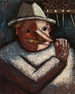 Portrait eines Mannes mit Pfeifen - Tadeusz Makowski — Ansicht des Kunstwerks