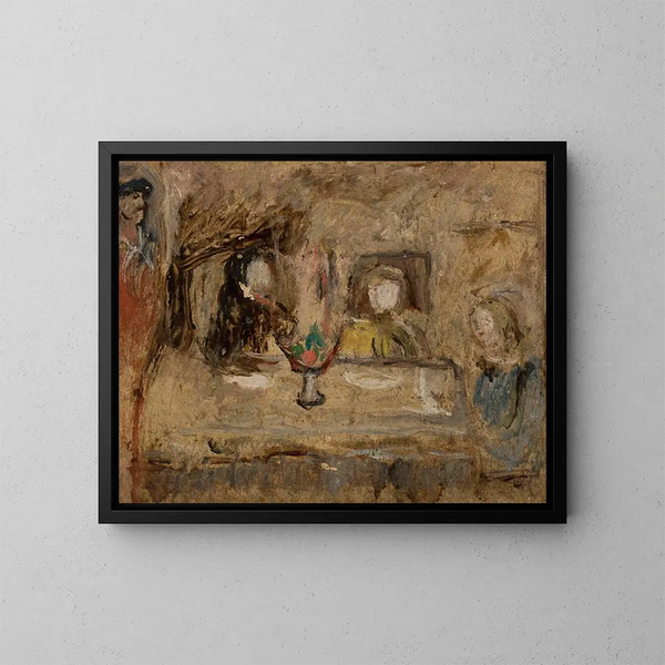À tavola - Tadeusz Makowski — quadro incorniciato alla parete
