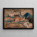 Ansicht einer kleinen Stadt in den Bergen Le Puy - Tadeusz Makowski — gerahmtes Bild an der Wand