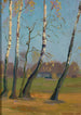 Birch Trees near a Village - Teodor Ziomek — artwork view