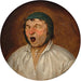 Kopf eines Mannes mit offenem Mund - Pieter Brueghel der Jüngere — in einem Innenraum präsentiert