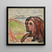 Kopf an Kopf in der Landschaft - Edvard Munch — gerahmtes Bild an der Wand