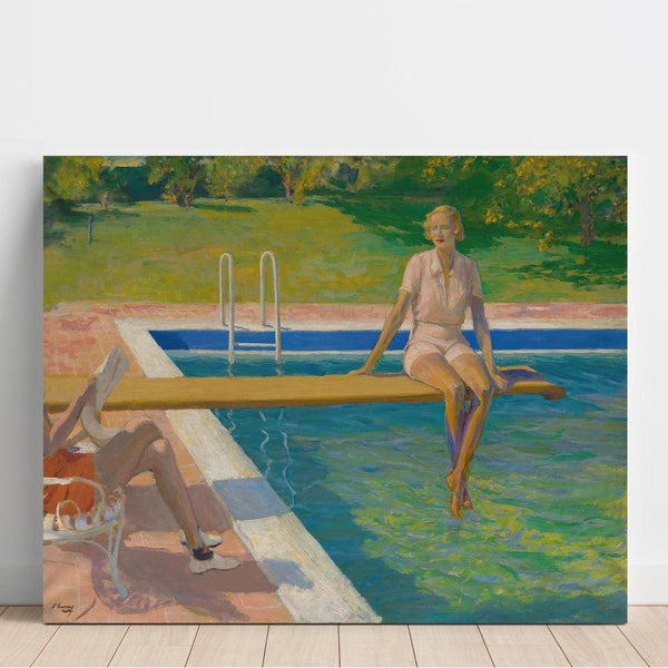 Reproduktion des Gemäldes The Viscountess Castlerosse, Palm Springs von Sir John Lavery
