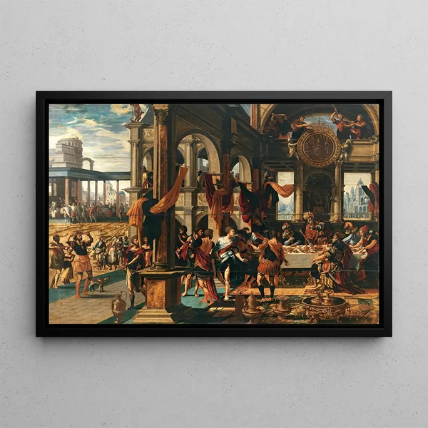 The Master of Paul and Barnabas - The Feast of Ahasuerus.webp