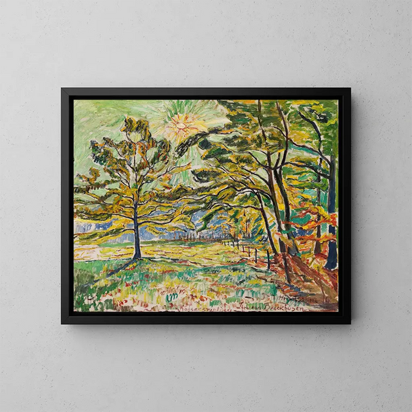 Sonnen Herbst - Theo Von Brockhusen — gerahmtes Bild an der Wand
