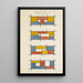 Projekt für ein Buntglasfenster - Theo van Doesburg — gerahmtes Bild an der Wand