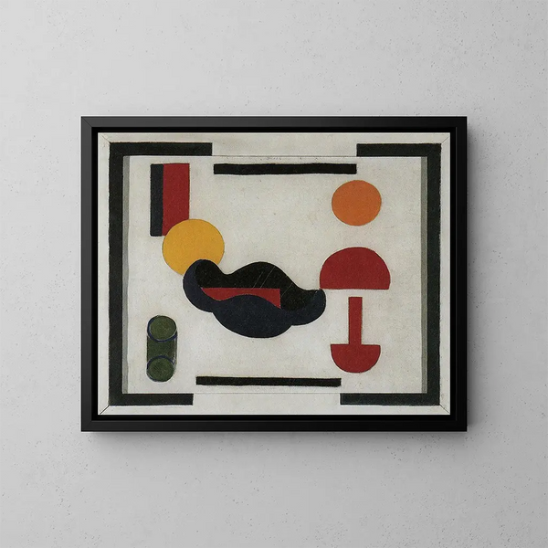 Stillleben-Komposition V - Theo van Doesburg — gerahmtes Bild an der Wand