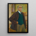 Self-portrait with Green Vest - Theo van Rysselberghe — framed artwork on a wall