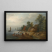 Le passage de la rivière - Theobald Michau — gerahmtes Bild an der Wand