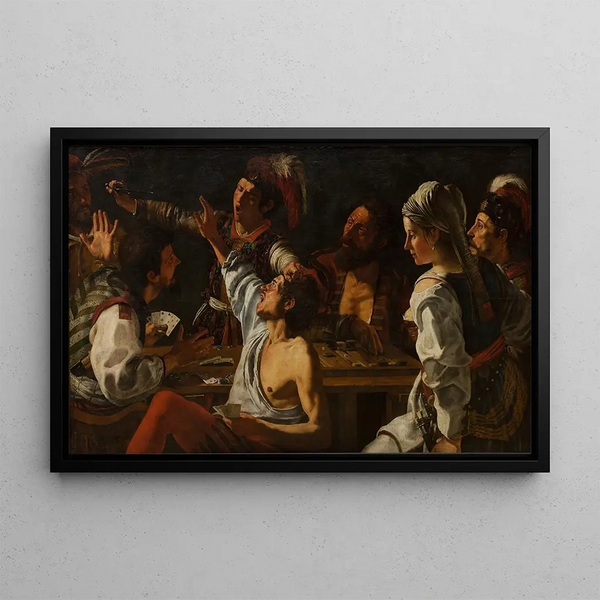 Theodoor Rombouts - Card and Backgammon Players Fight over Cards.webp