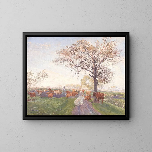 Der Markt in der Nähe von Dyrehavegård - Theodor Philipsen — gerahmtes Bild an der Wand