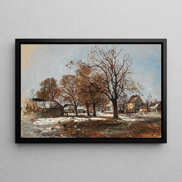 Theodor Von Hrmann - A Winter Day Scene near St Plten.webp
