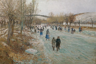 Theodor Von Hrmann - Eislufer Auf Der Thaya Bei Lundenburg.webp