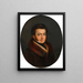 Portrait eines Gentlemans - Theodor Alconiere — gerahmtes Bild an der Wand