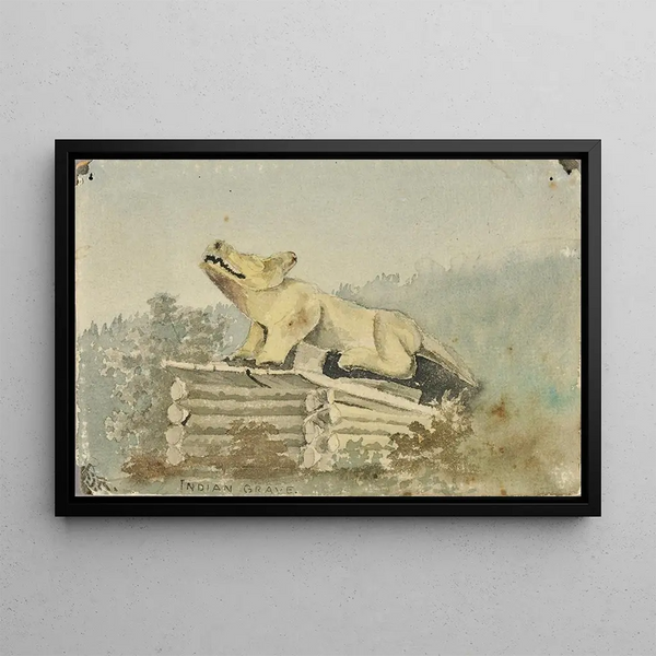 Theodore J Richardson - Indian Grave Wolf Totem Over Medicine Man Grave Wrangell.webp