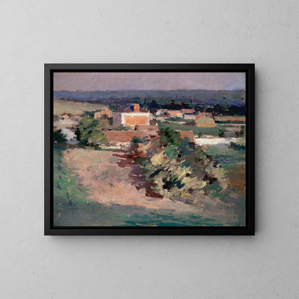 La Maison Rouge - Theodore Robinson — gerahmtes Bild an der Wand