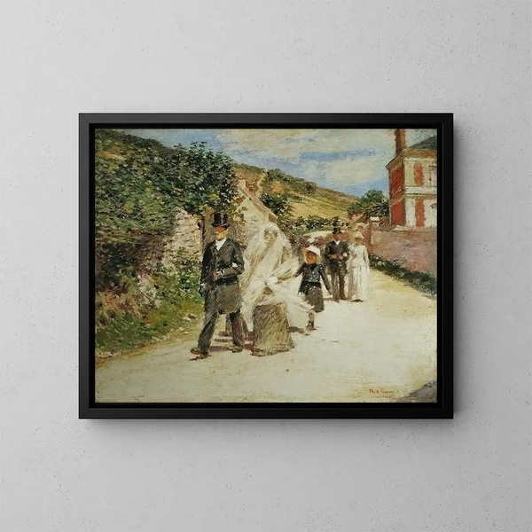 Die Hochzeitsprozession - Theodore Robinson — gerahmtes Bild an der Wand