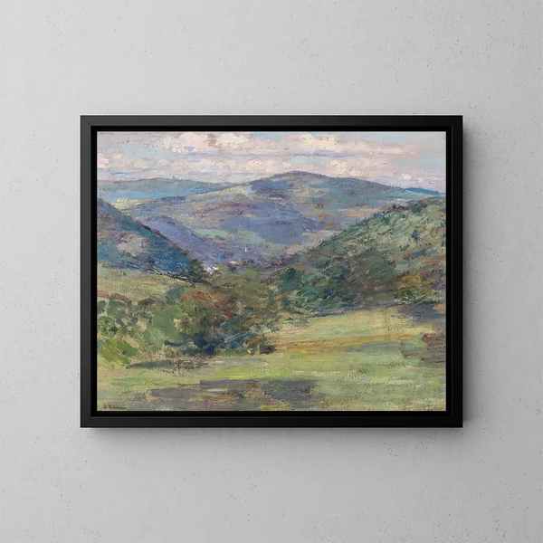 Hügel des Vermont - Theodore Robinson — gerahmtes Bild an der Wand