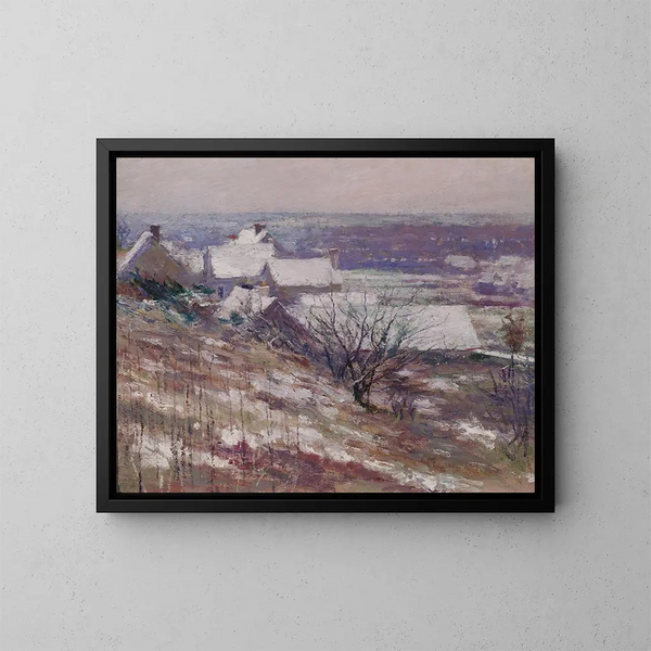 Winterlandschaft - Theodore Robinson — gerahmtes Bild an der Wand