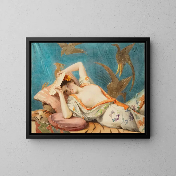 Japanisches Gemälde - Theodoros Ralli — gerahmtes Bild an der Wand