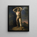 Accademia dell'uomo nudo con spada - Théodore Géricault — quadro incorniciato alla parete