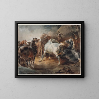 Thodore Gricault - Fighting Horses.webp