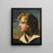 Ritratto di un giovane ragazzo di profilo - Théodore Géricault — quadro incorniciato alla parete
