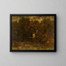 Uscita dalla foresta di Fontainebleau al tramonto - Théodore Rousseau — quadro incorniciato alla parete