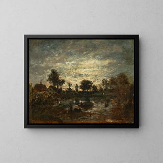 Thodore Rousseau - Ltang coucher de soleil.webp