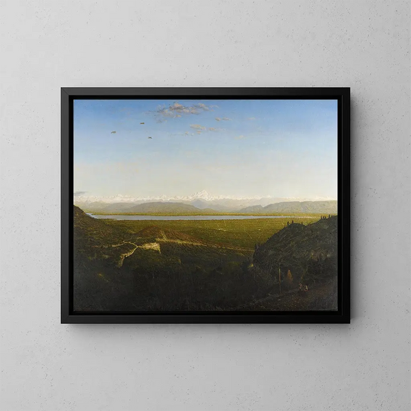 Vue du Mont Blanc depuis La Faucille - Théodore Rousseau — gerahmtes Bild an der Wand