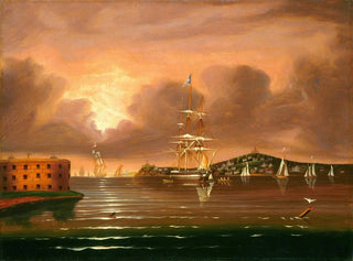 Thomas Chambers - Threatening Sky Bay of New York.webp
