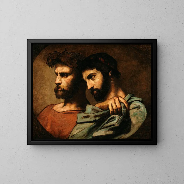 I due filosofi - Thomas Couture — quadro incorniciato alla parete