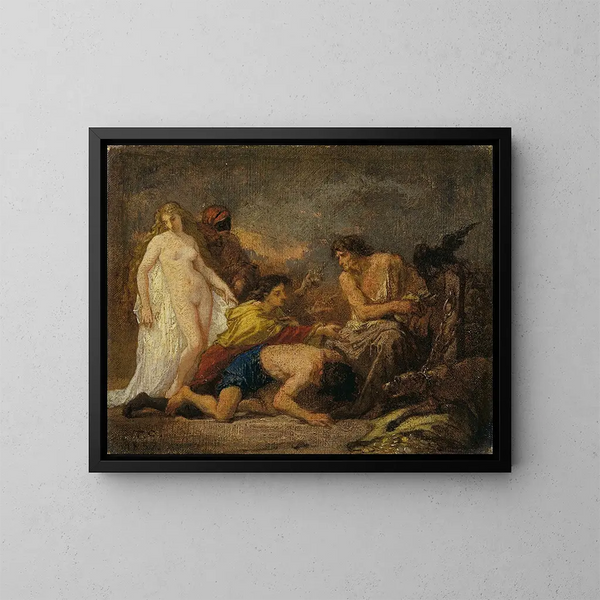 Timone di Atene - Thomas Couture — quadro incorniciato alla parete