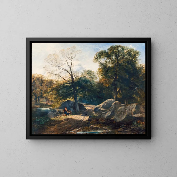 Repos en chemin - Thomas Creswick — gerahmtes Bild an der Wand