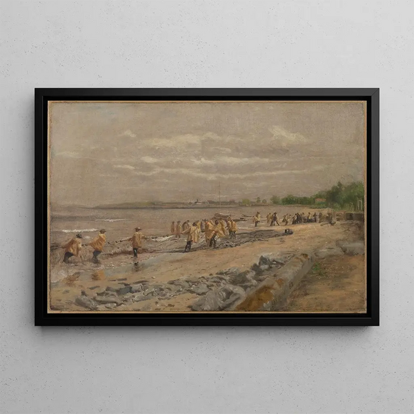 Halage de la Seine - Thomas Eakins — gerahmtes Bild an der Wand