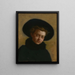 Portrait von Lillian Hammit, Tochter mit großem Hut - Thomas Eakins — gerahmtes Bild an der Wand