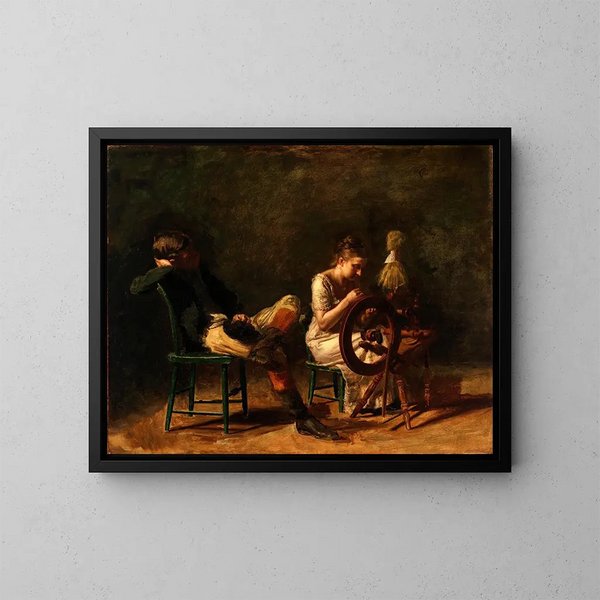 La Courtoisie - Thomas Eakins — gerahmtes Bild an der Wand