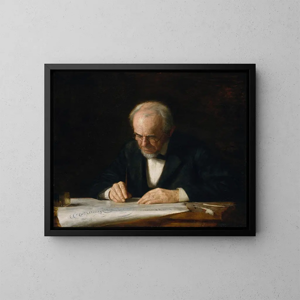 Le Maître de l'Écriture - Thomas Eakins — gerahmtes Bild an der Wand
