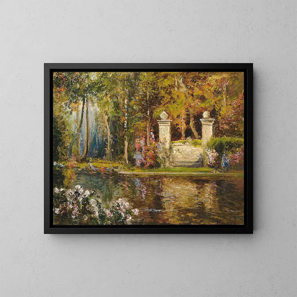Am Wasserufer - Thomas Edwin Mostyn — gerahmtes Bild an der Wand