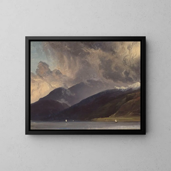 De Balestrand am Sognefjord - Thomas Fearnley — gerahmtes Bild an der Wand