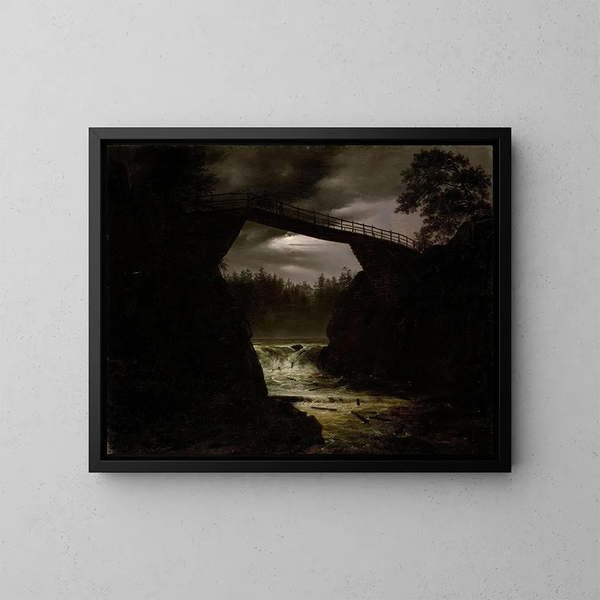 Der Hauge-Brücke bei Arendal - Thomas Fearnley — gerahmtes Bild an der Wand