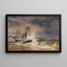 Schiffe in einem Sturm an der Mündung eines Hafens - Thomas Frederick Collier — gerahmtes Bild an der Wand