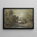 Ein Hirte mit drei Kühen in der Nähe eines Sees in der Höhe - Thomas Gainsborough — gerahmtes Bild an der Wand