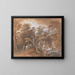 Landschaft mit Hügeln und herannahenden Figuren vor einer Brücke - Thomas Gainsborough — gerahmtes Bild an der Wand